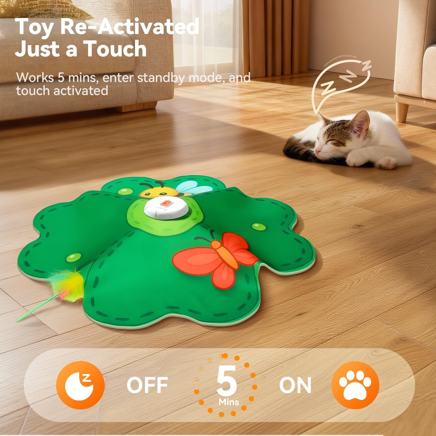 Juguete Interactivo Recargable Para Gatos - Escondite Con Pluma