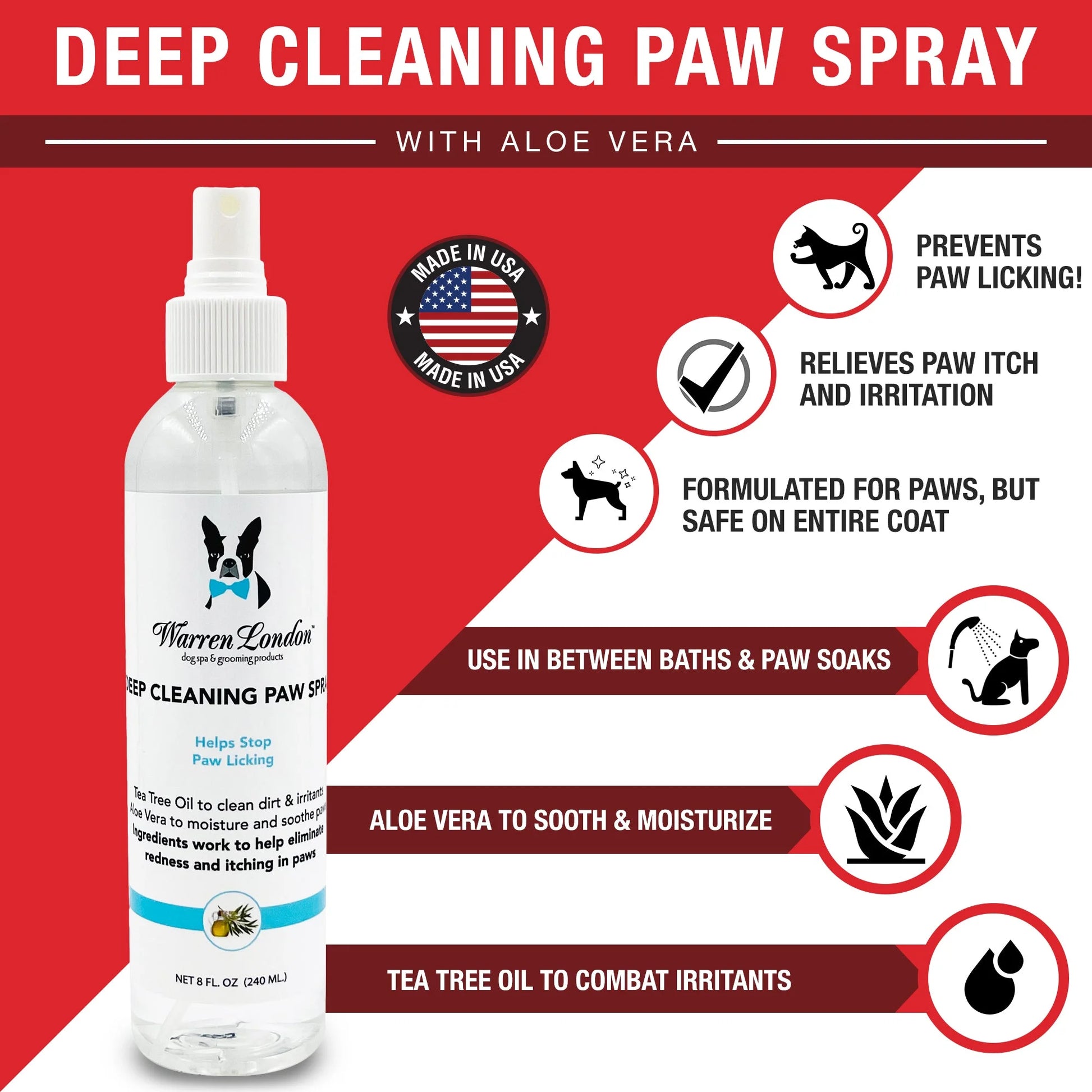 Spray Limpiador Profundo De Patas - Sin Enjuague