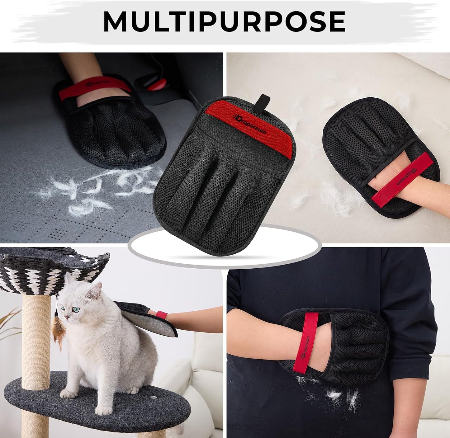 Guante Quitapelos Reutilizable X2 - Para Ropa Y Muebles