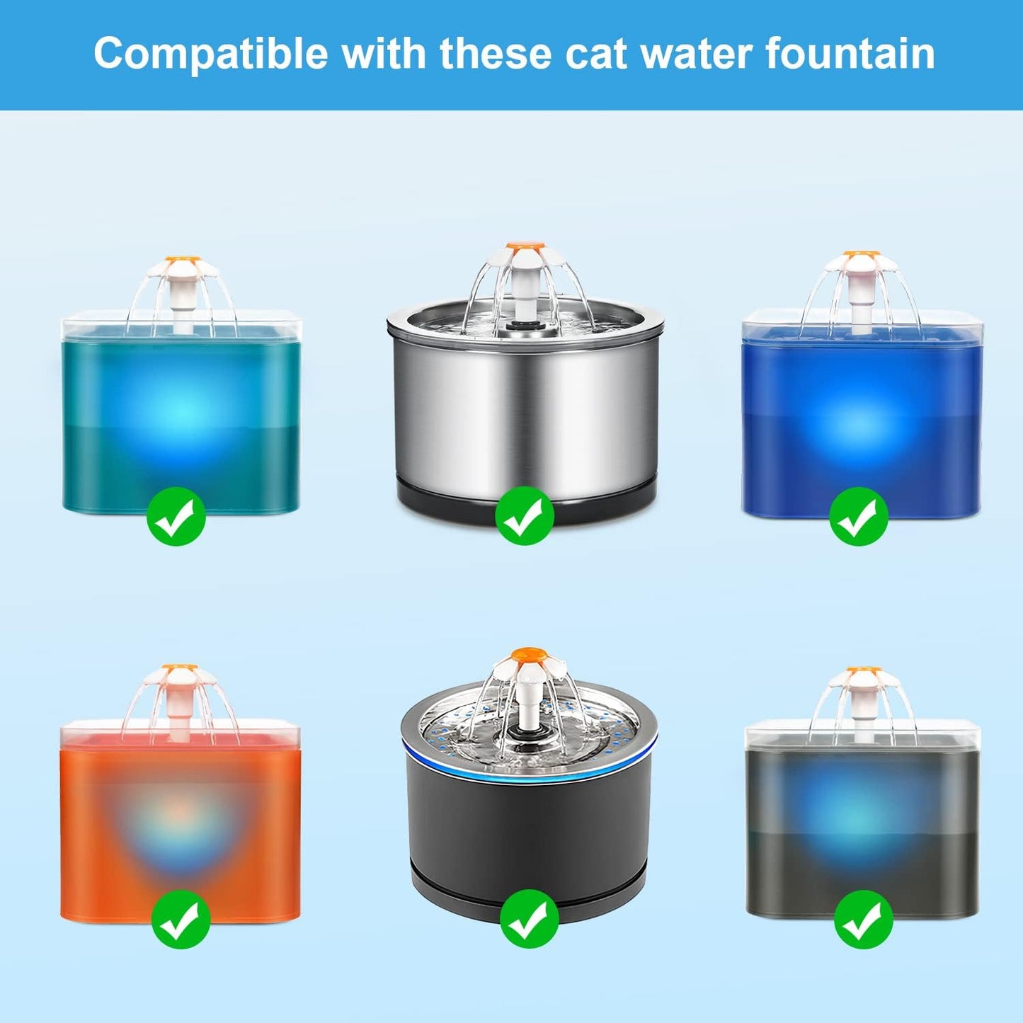 Filtros De Carbón Para Fuente De Agua X12 - Repuesto Universal