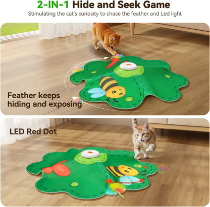 Juguete Interactivo Recargable Para Gatos - Escondite Con Pluma