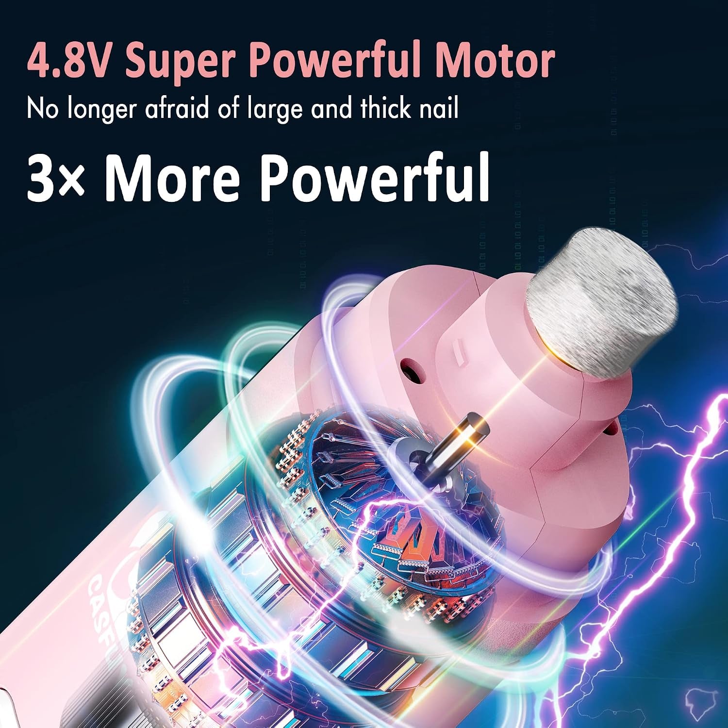 Pulidor De Uñas Eléctrico Silencioso Con Luz LED Para Perros Y Gatos