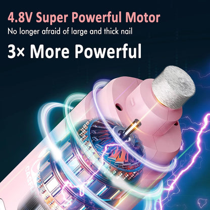 Pulidor De Uñas Eléctrico Silencioso Con Luz LED Para Perros Y Gatos