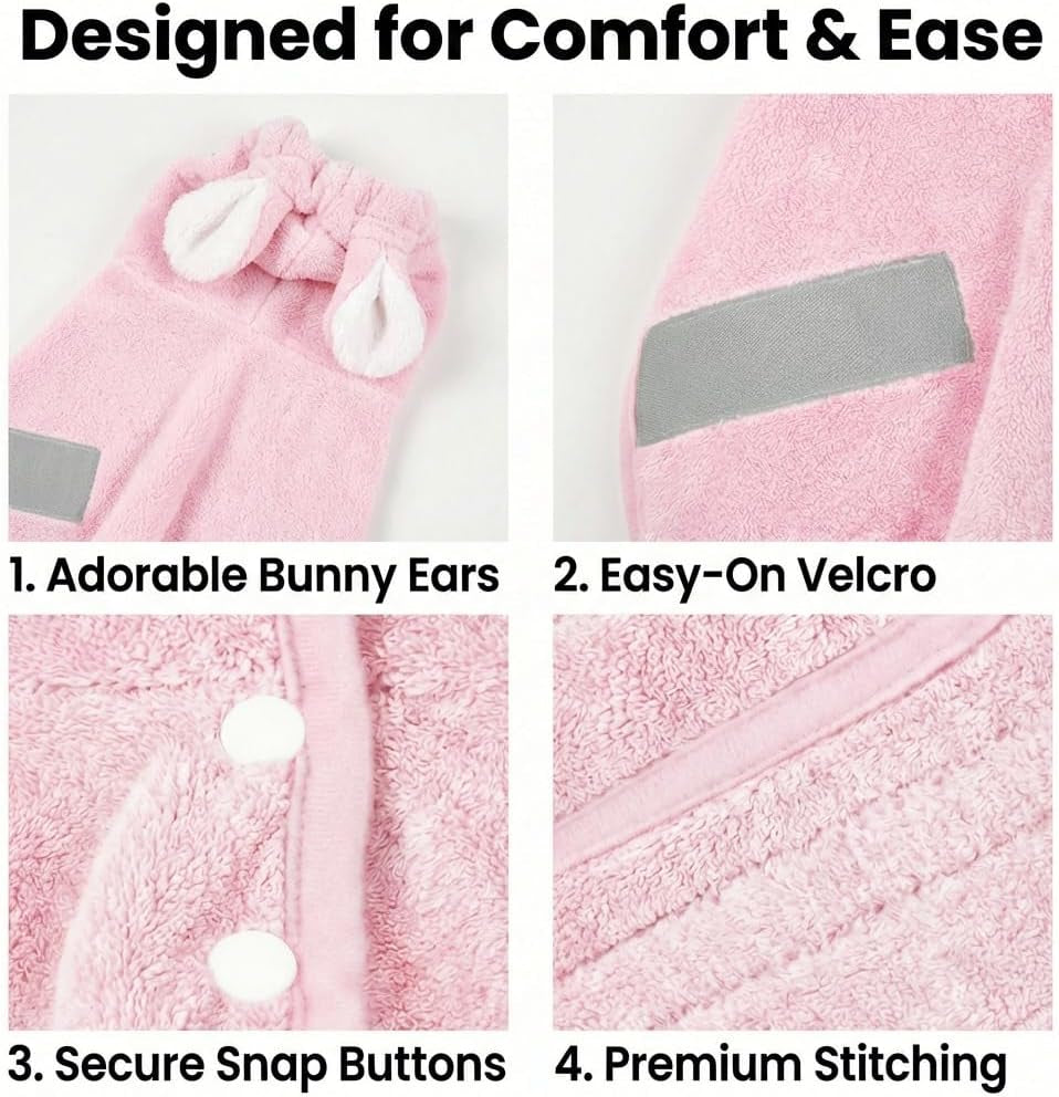 Bata De Secado Rápido Para Perros Y Gatos - Toalla Ultra Absorbente