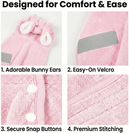 Bata De Secado Rápido Para Perros Y Gatos - Toalla Ultra Absorbente
