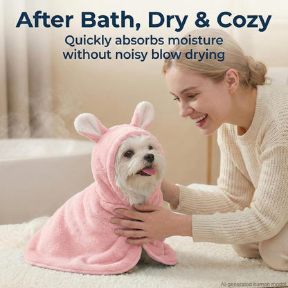 Bata De Secado Rápido Para Perros Y Gatos - Toalla Ultra Absorbente